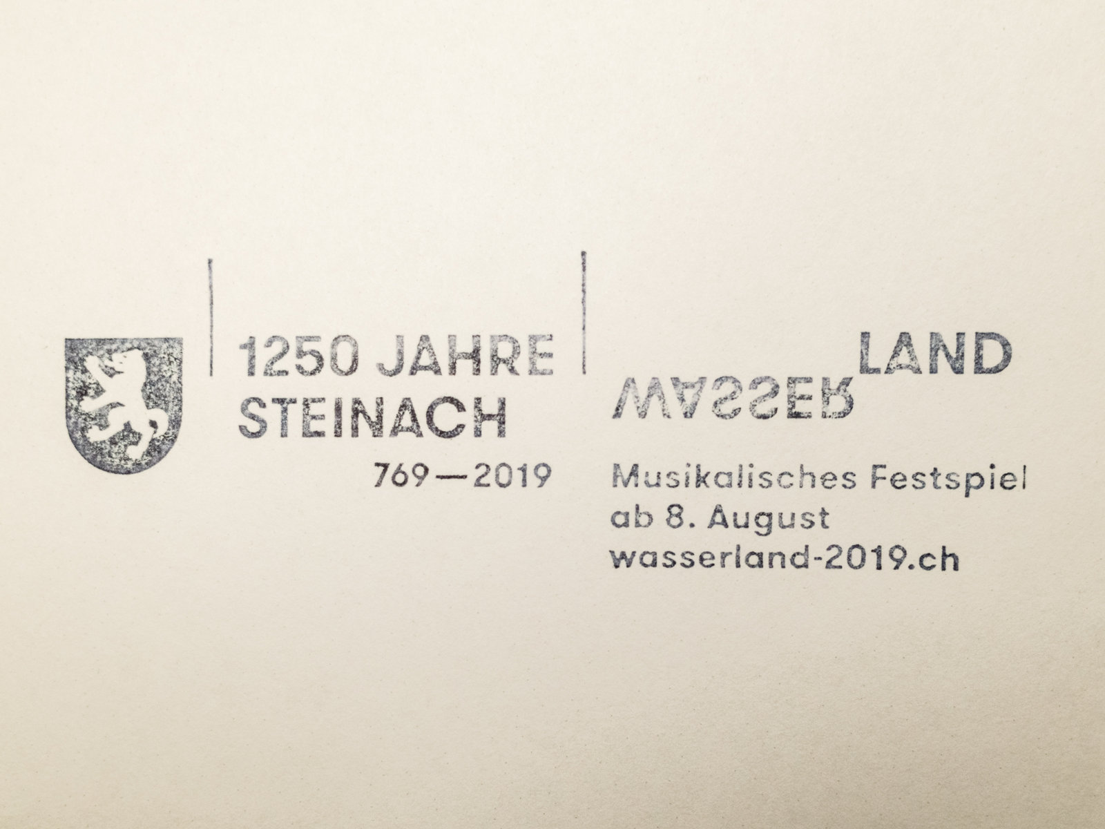 Logo und Bildwelt WasserLand zum Jubiläum Steinach