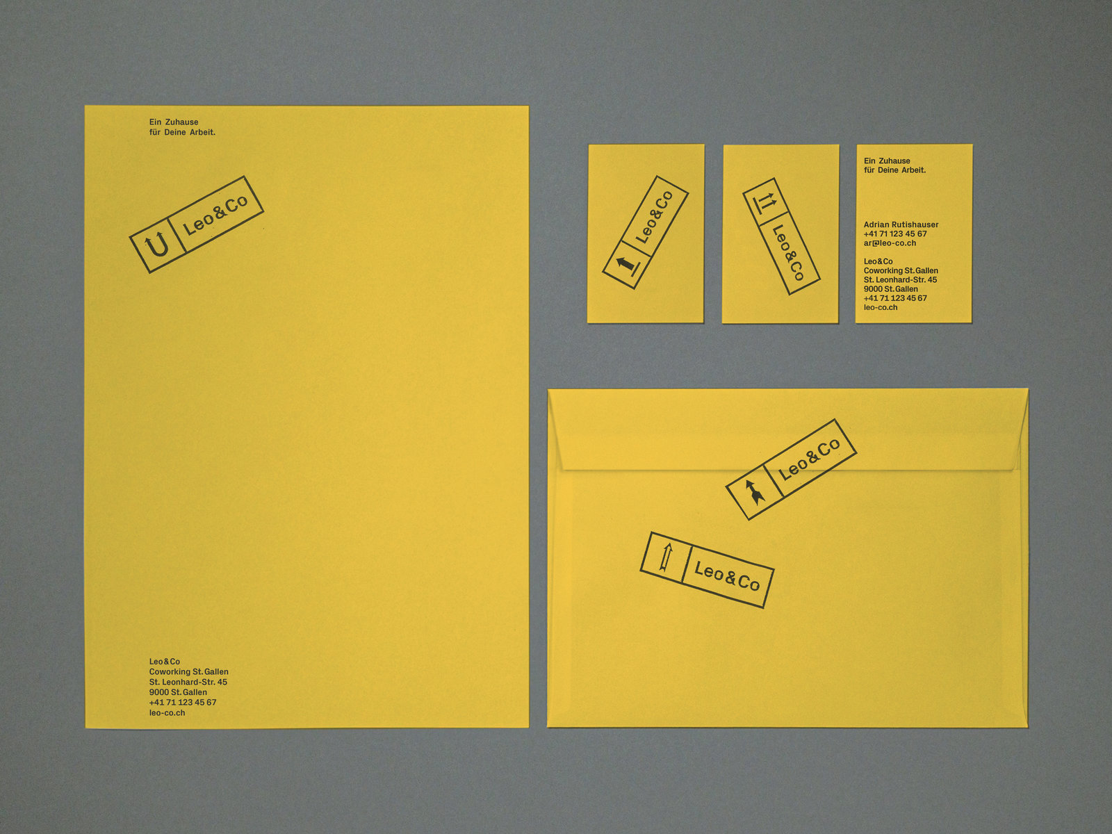 Briefpapier, Kuvert und Visitenkarten