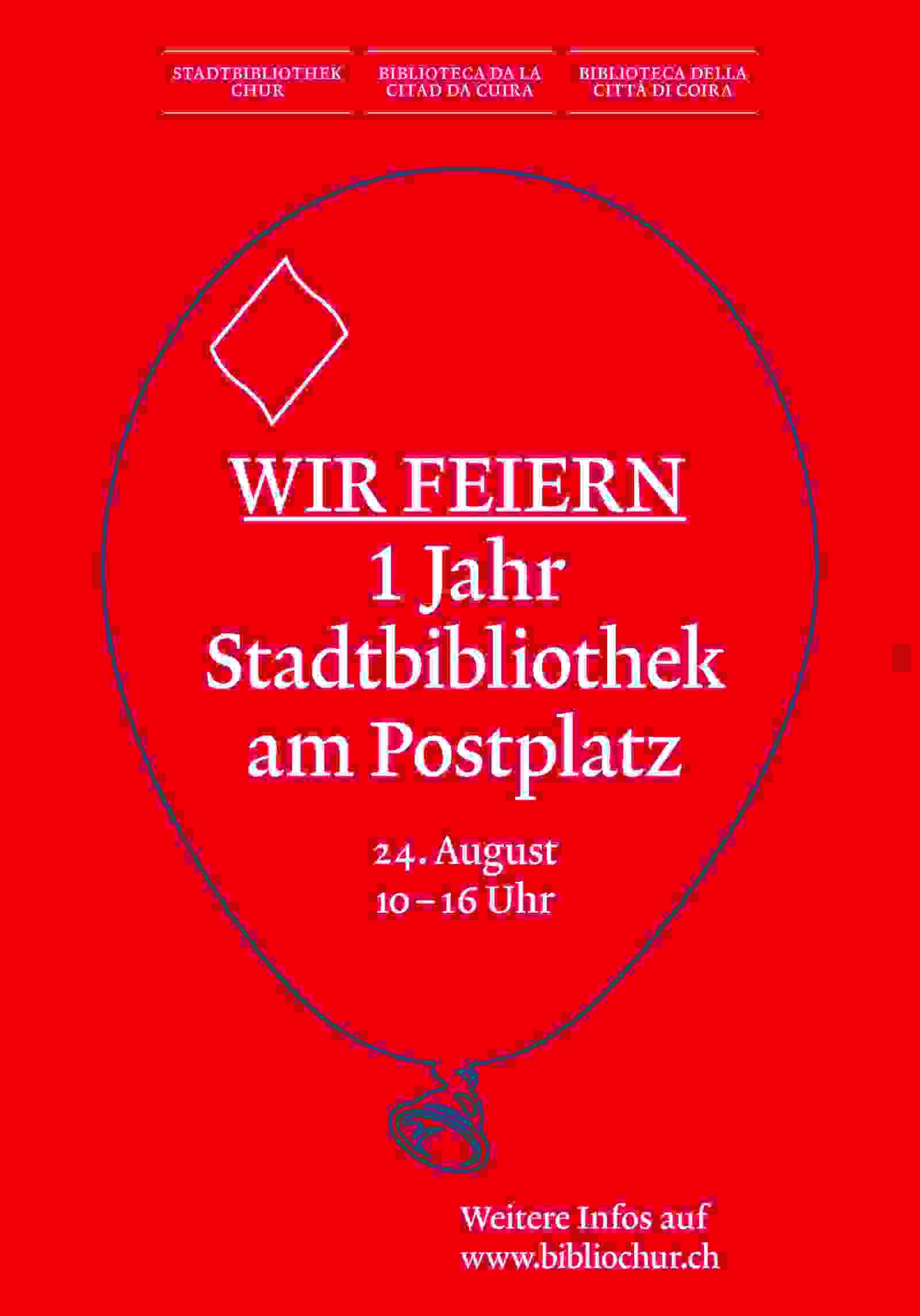 Agenda und Plakate Stadtbibliothek Chur