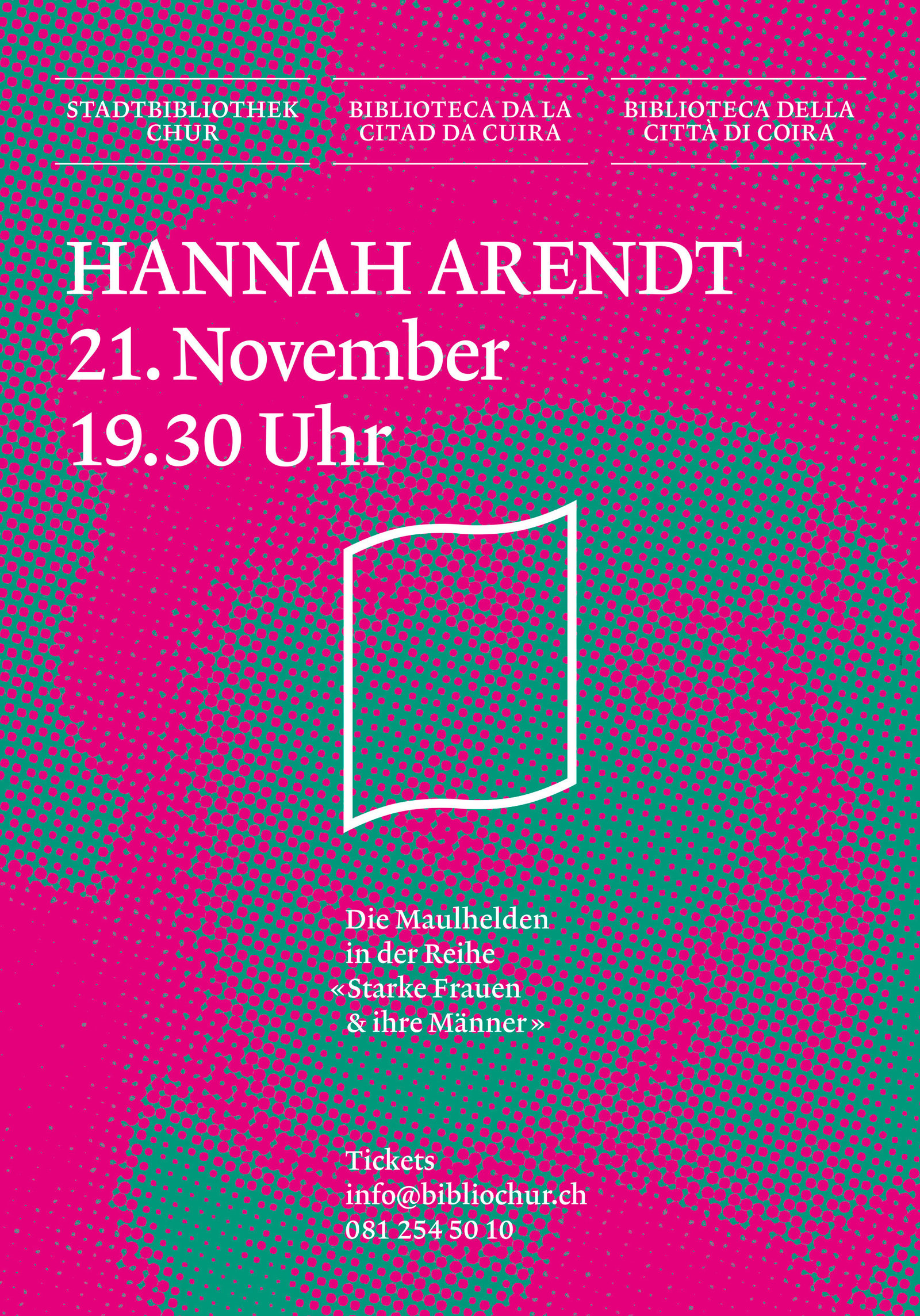 Agenda und Plakate Stadtbibliothek Chur