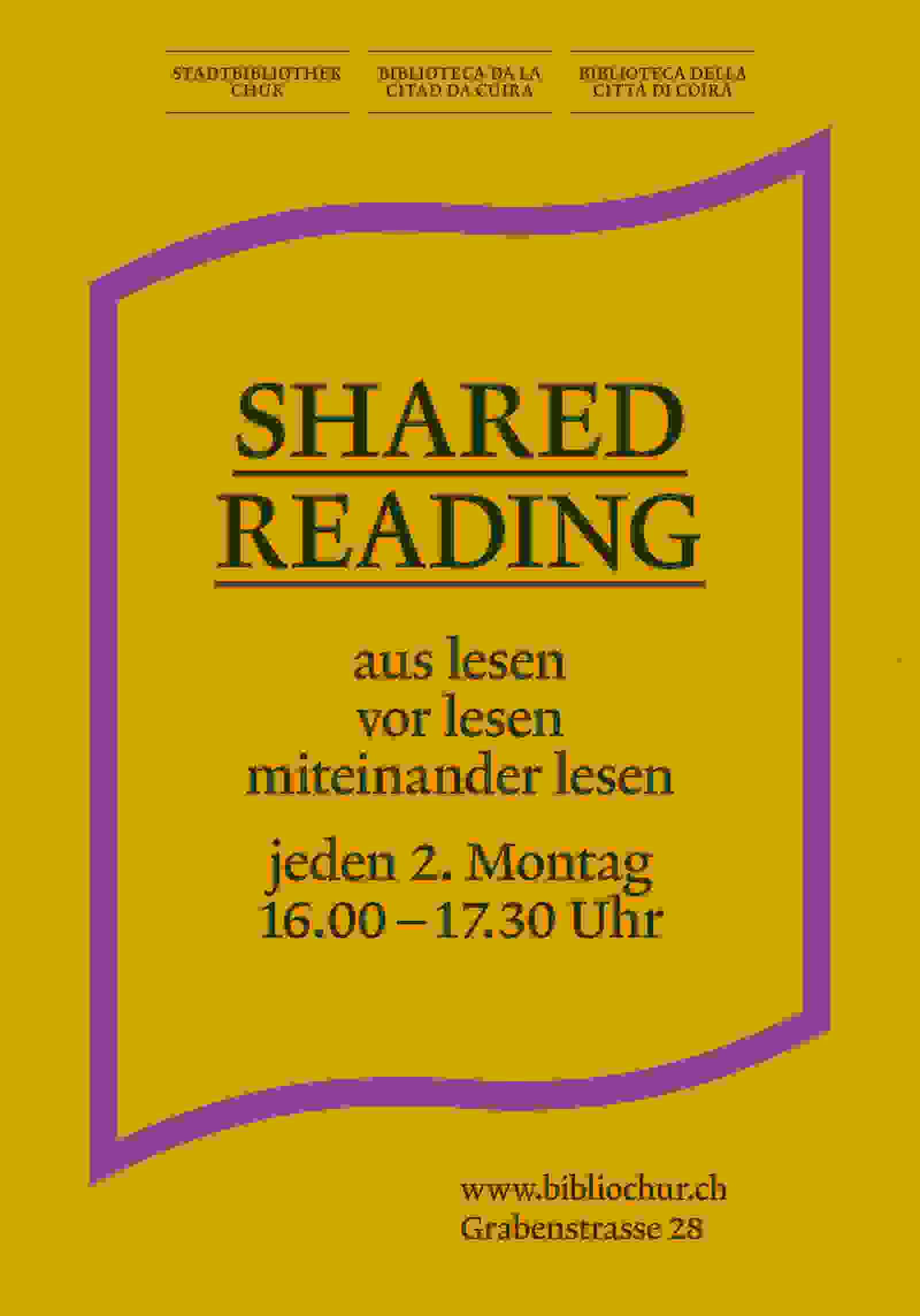 Agenda und Plakate Stadtbibliothek Chur