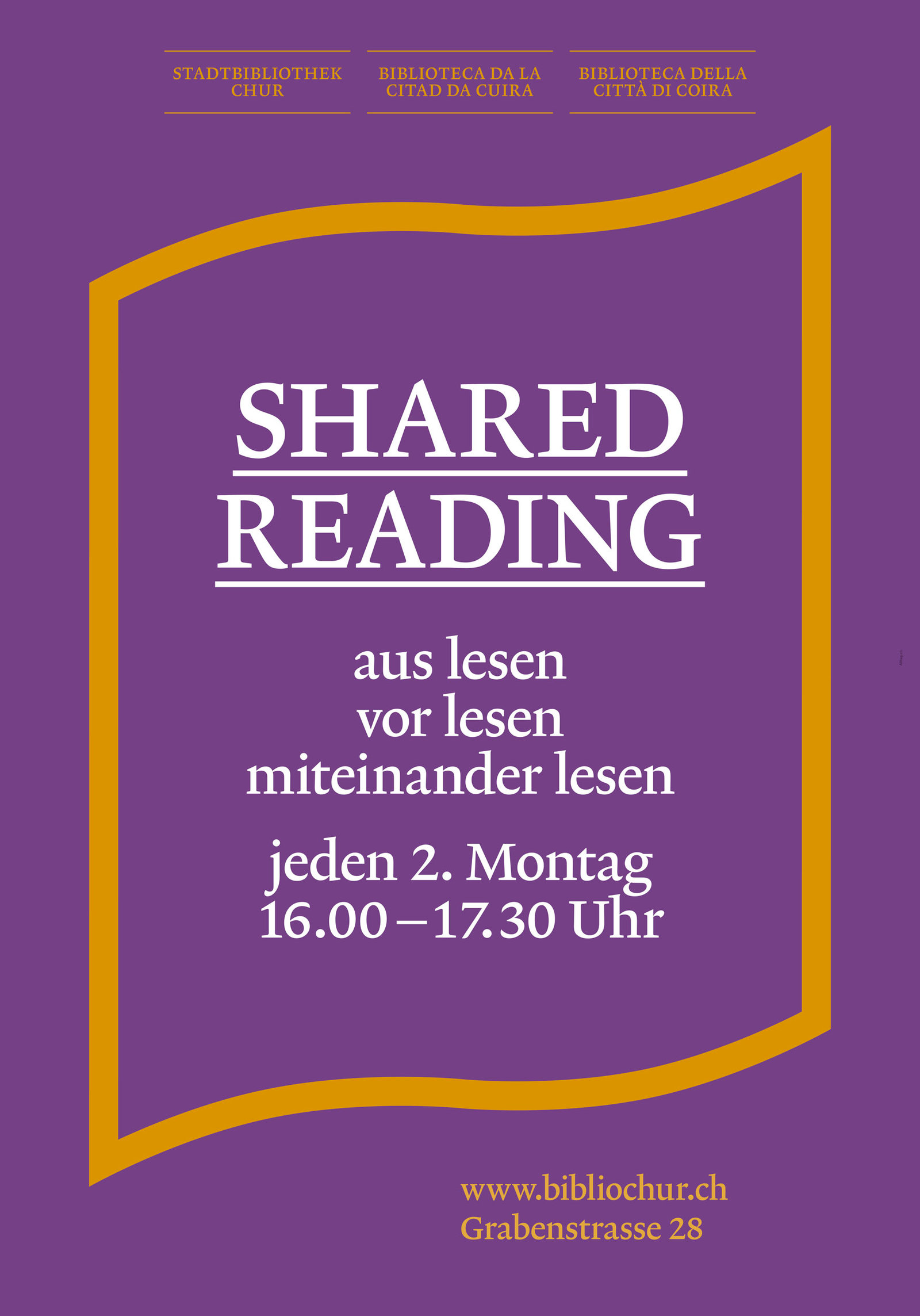 Agenda und Plakate Stadtbibliothek Chur