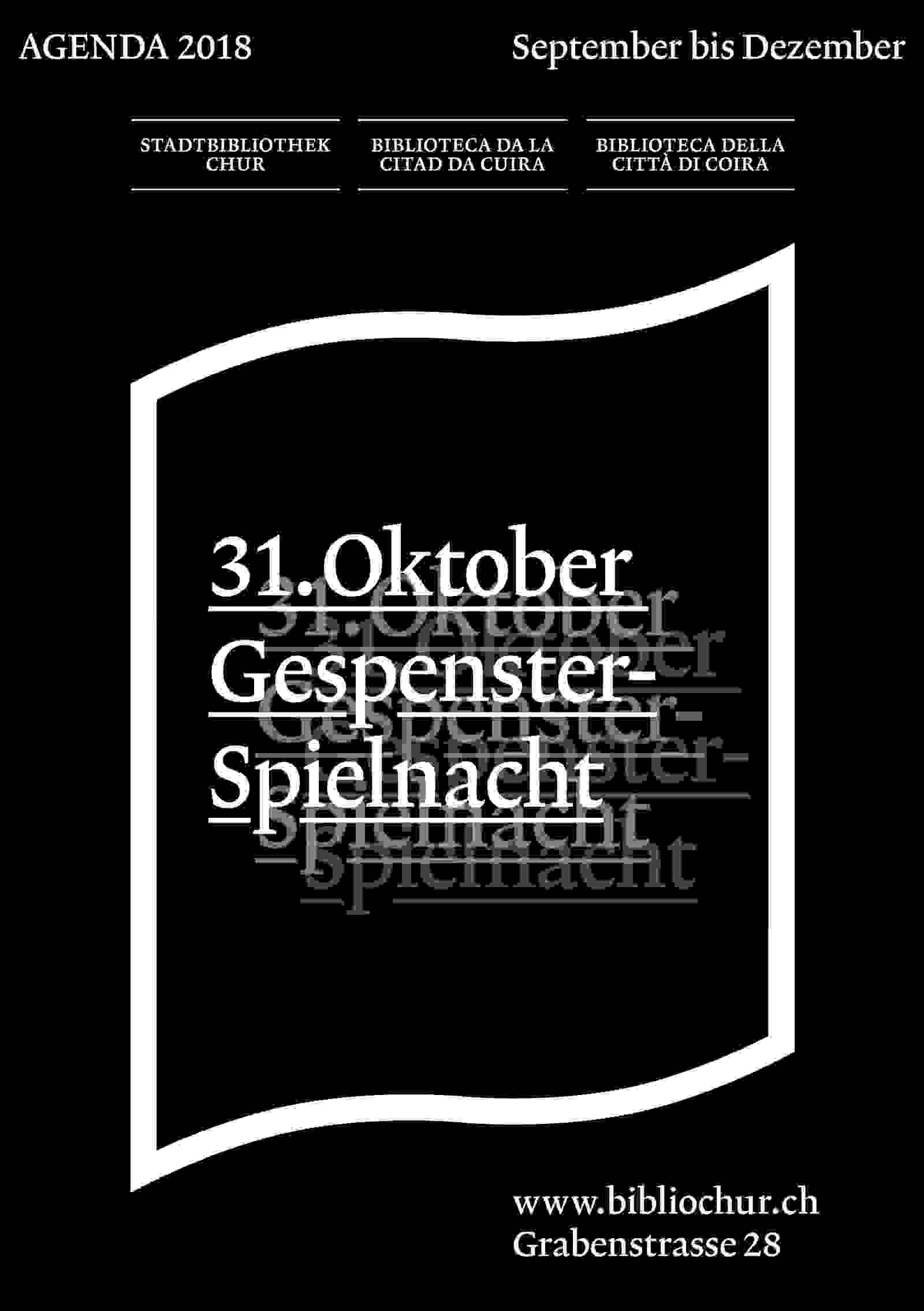 Agenda und Plakate Stadtbibliothek Chur