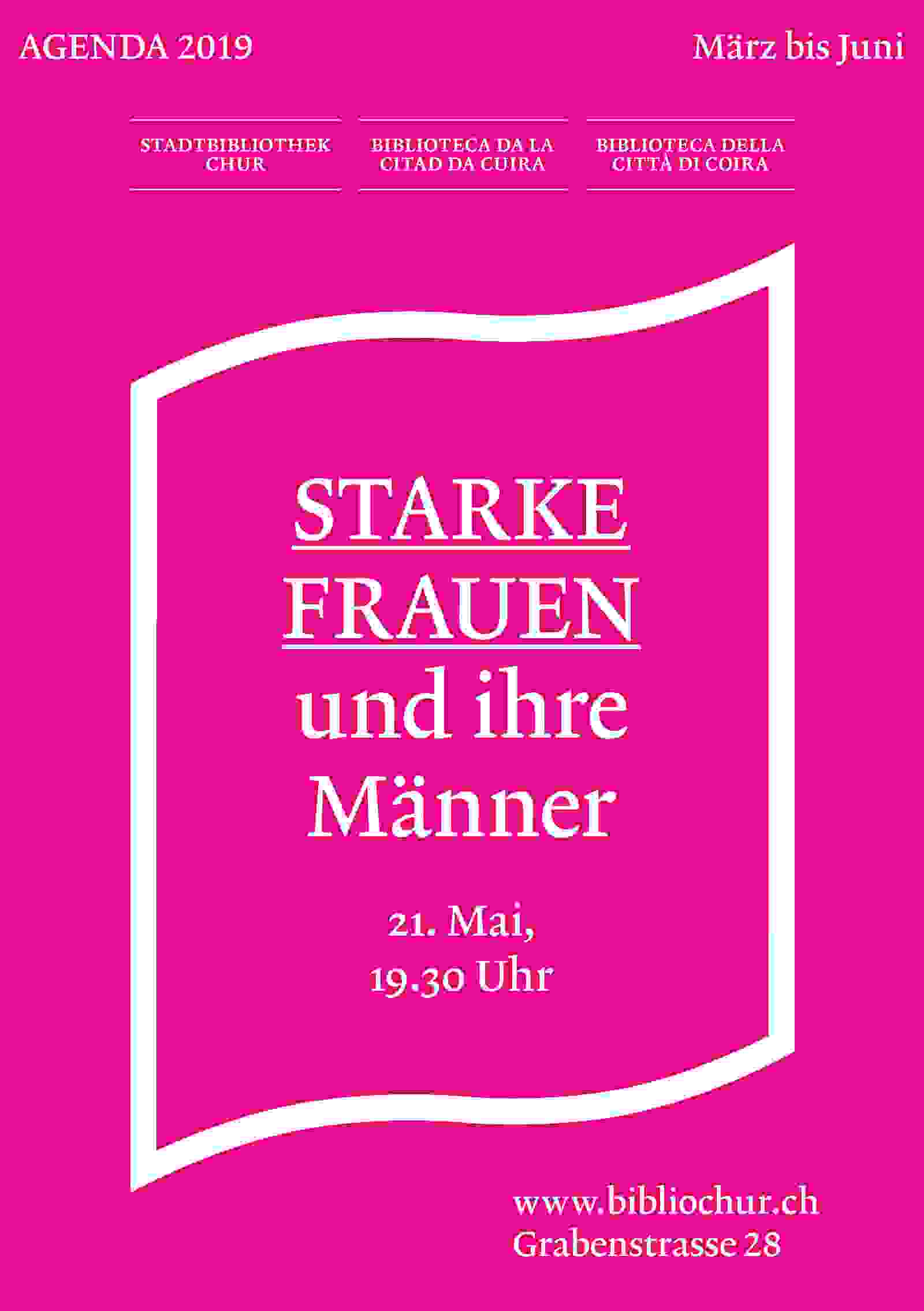 Agenda und Plakate Stadtbibliothek Chur