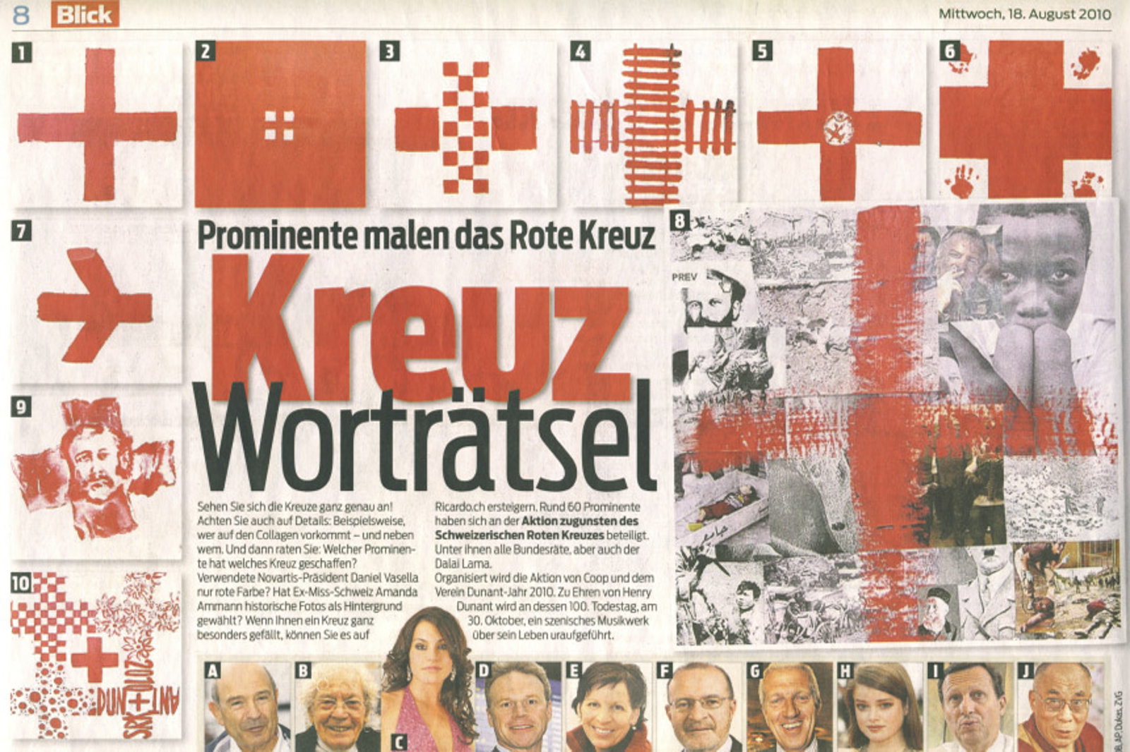 Kampagne für das Henry Dunant Gedenkjahr in Heiden