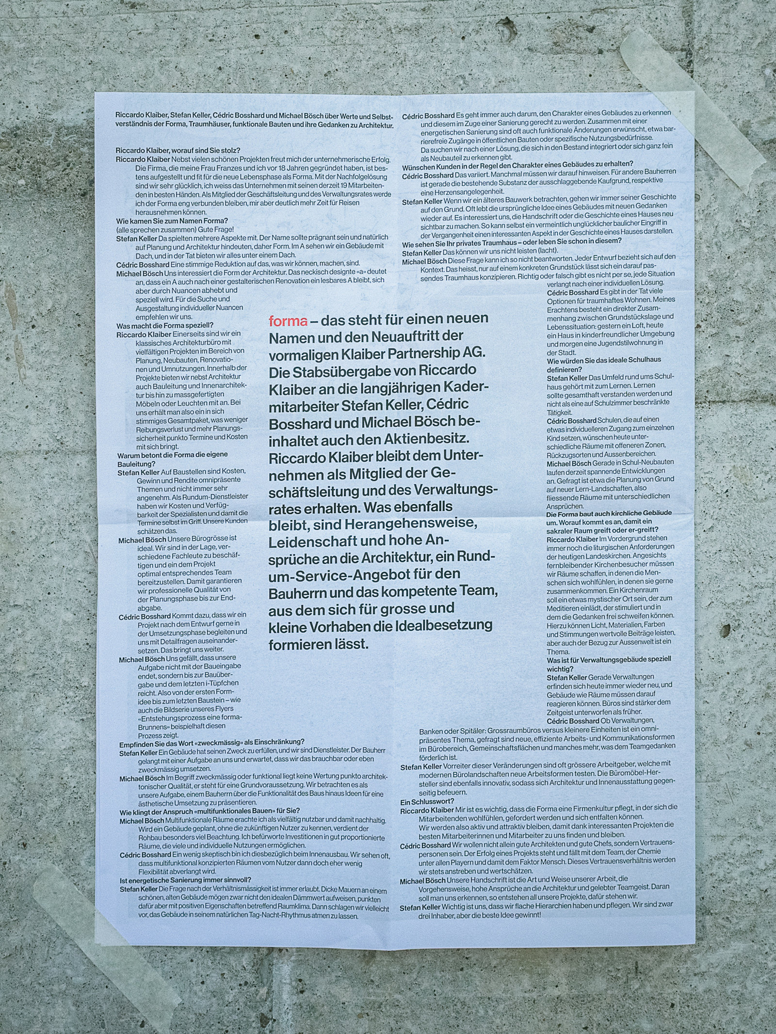 Einladungskarte forma Architekten