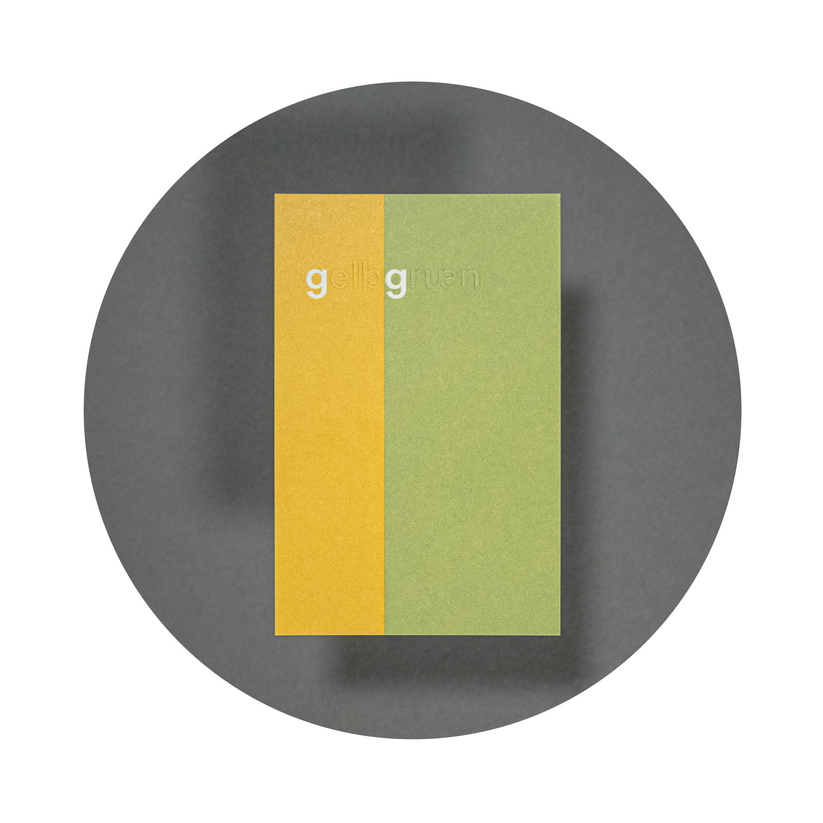 Visitenkarte gelbgruen