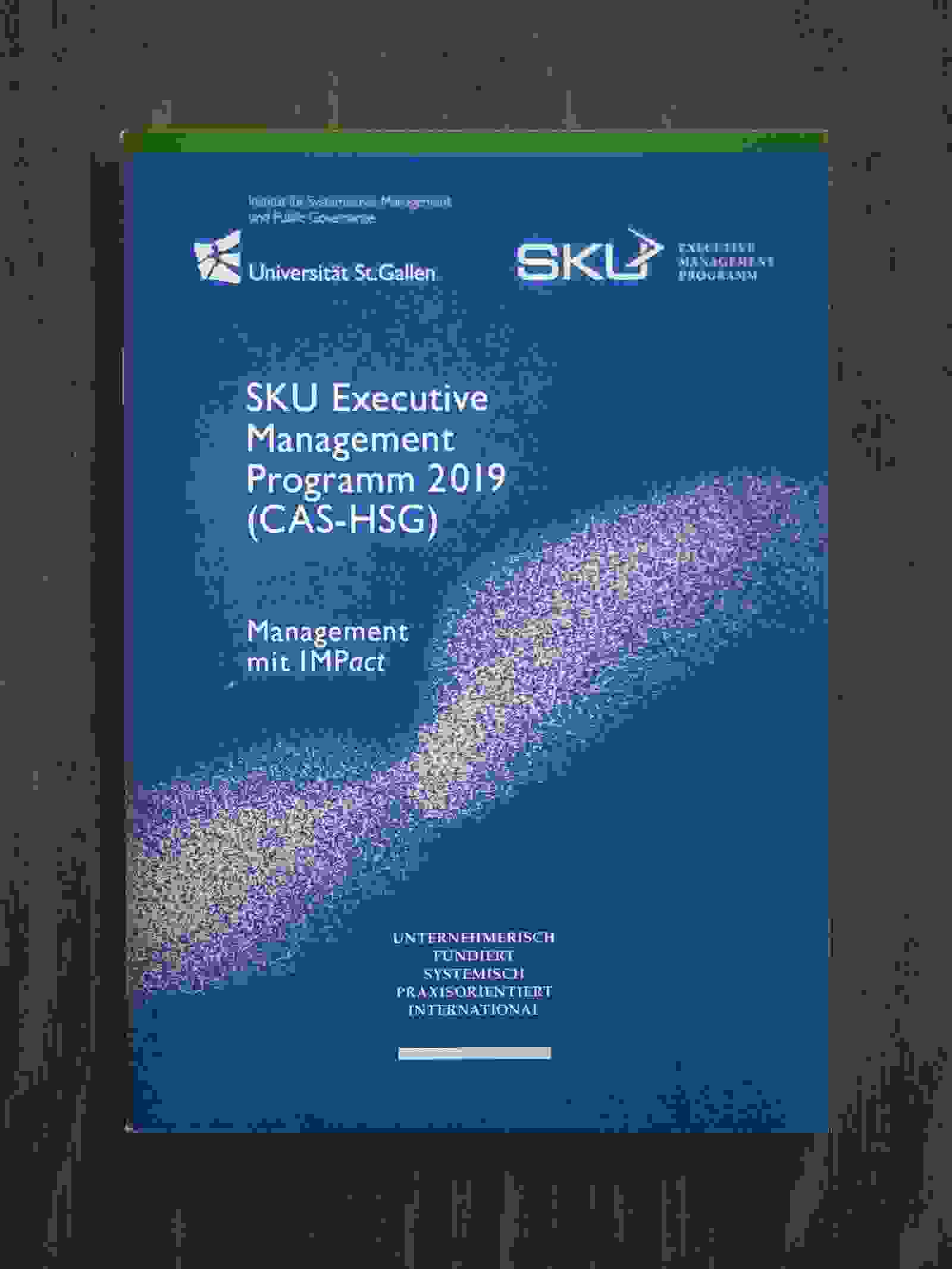 Broschüre IMP für den Kurs SKU der Universität St.Gallen