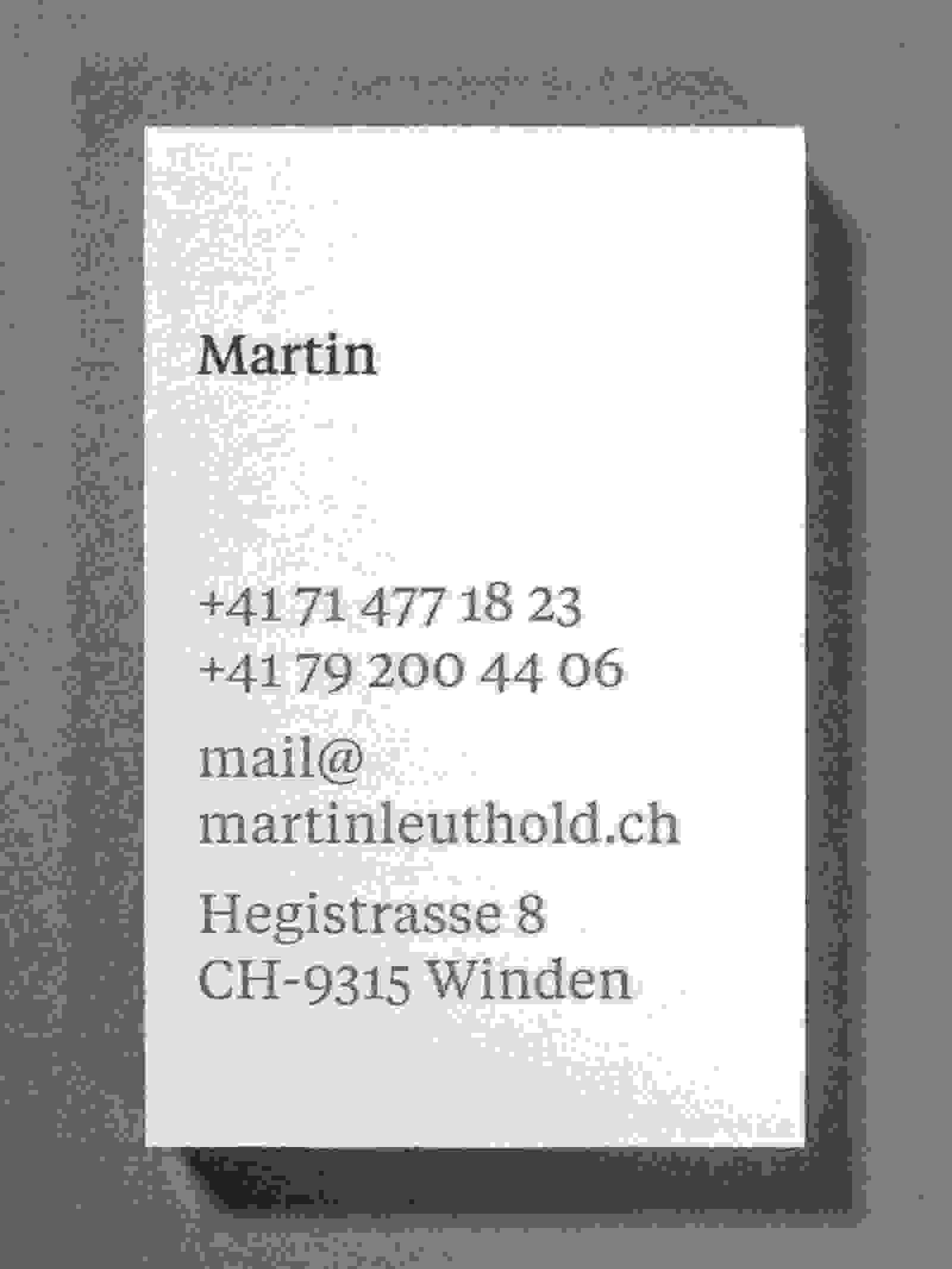 Briefschaft Martin Leuthold