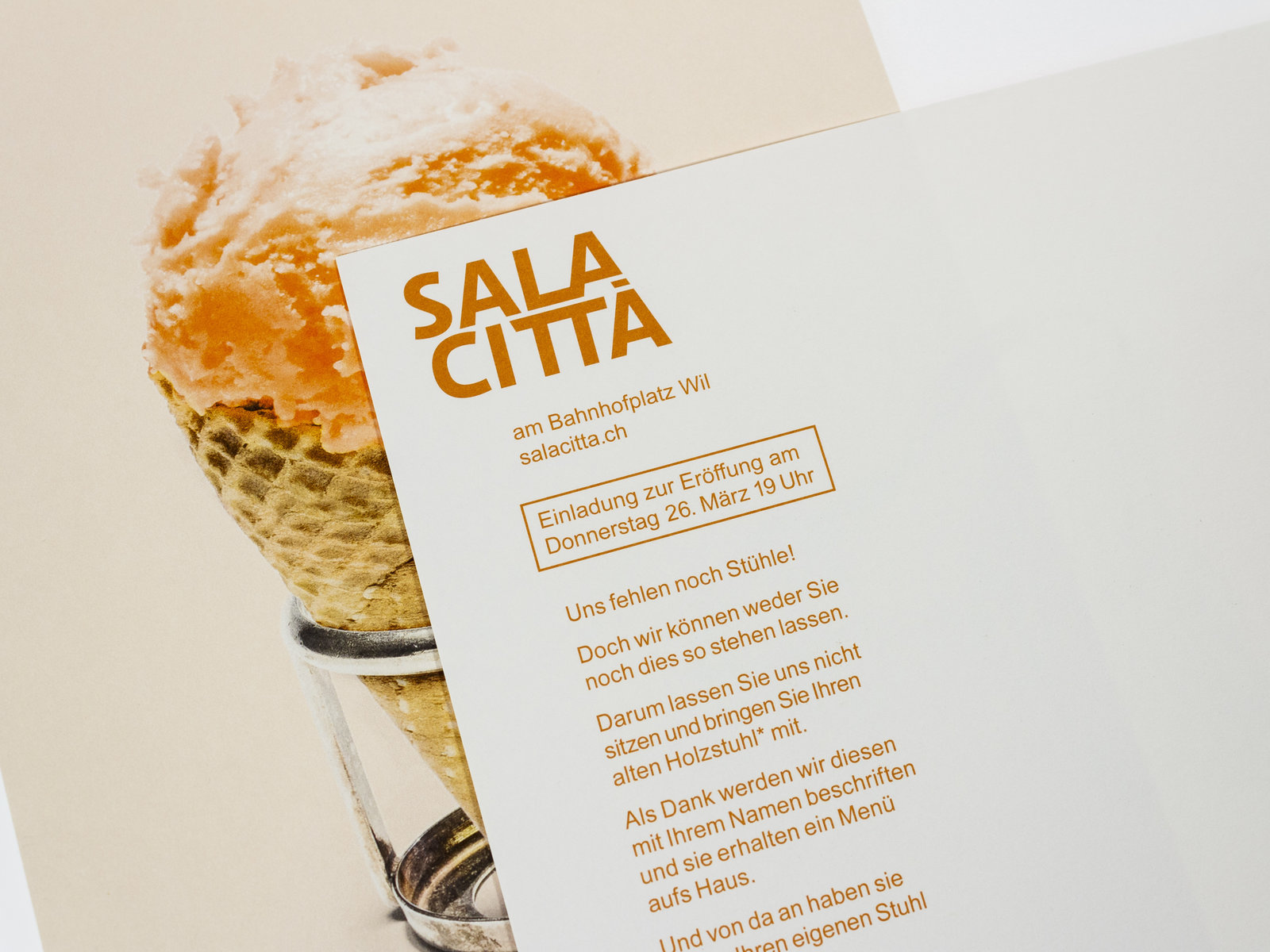 Einladungskarte Restaurant Sala Città