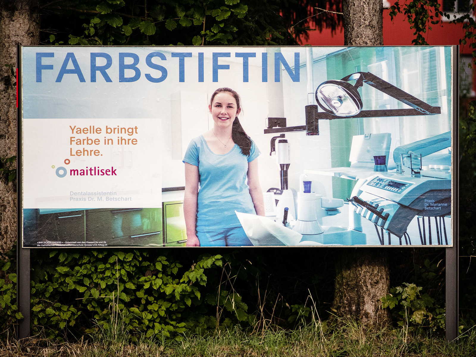 Plakatkampagne FARBSTIFTIN Maitlisek Gossau