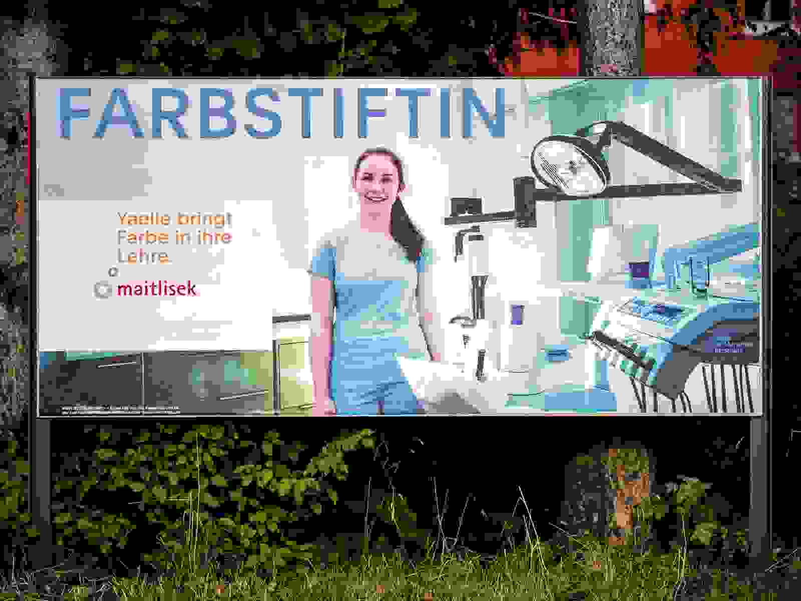 Plakatkampagne FARBSTIFTIN Maitlisek Gossau