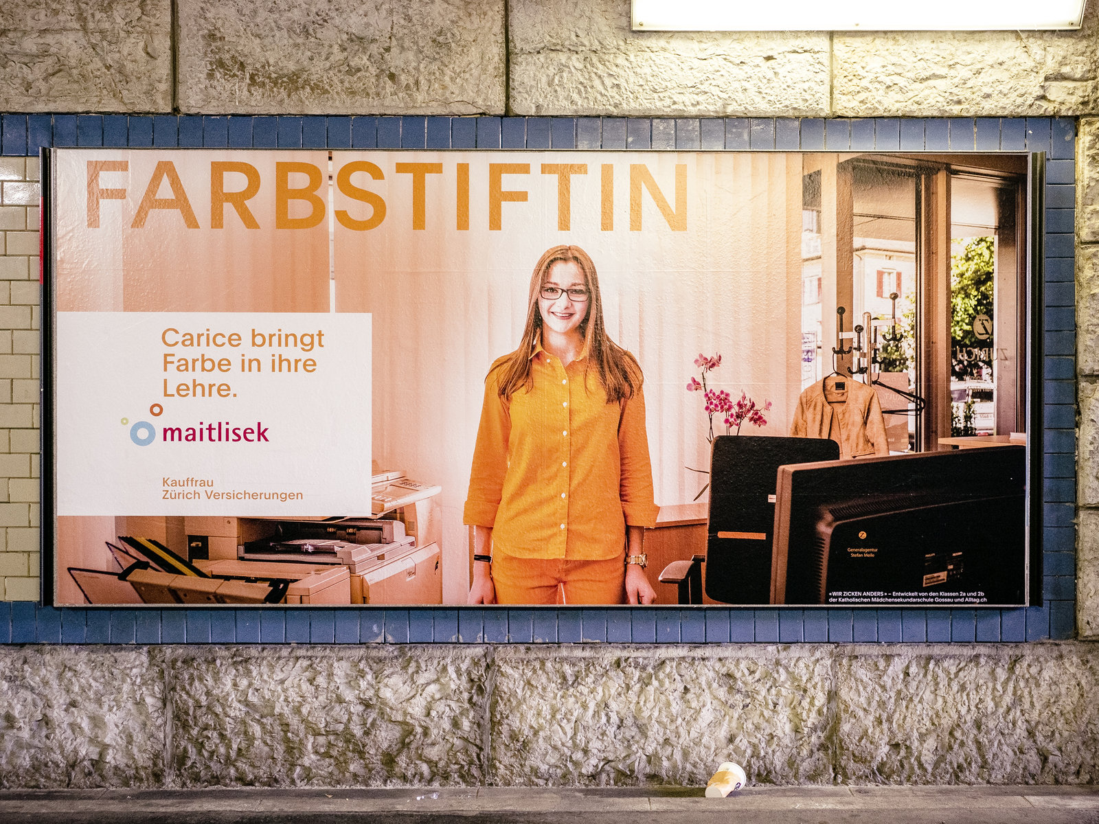 Plakatkampagne FARBSTIFTIN Maitlisek Gossau