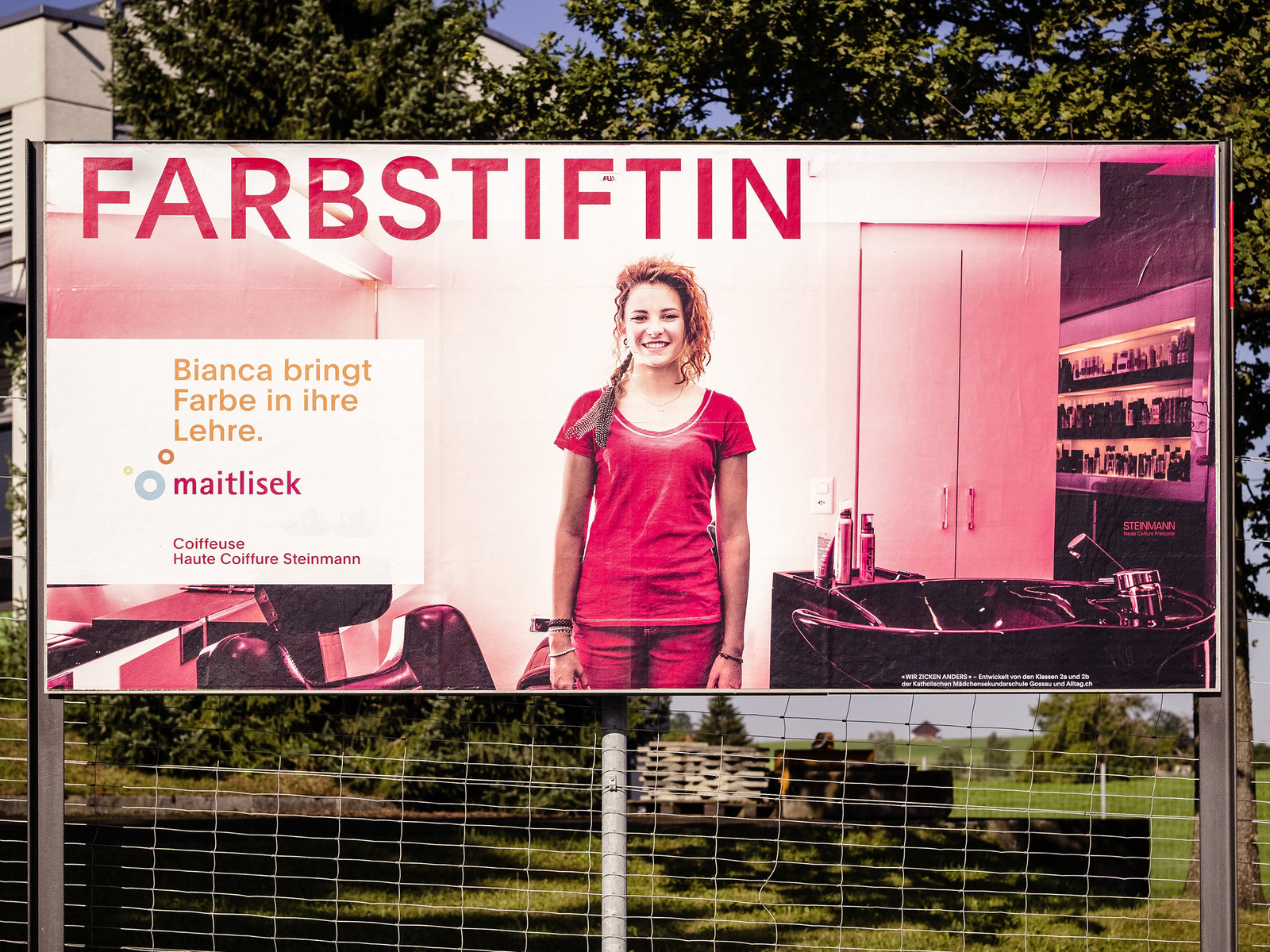 Plakatkampagne FARBSTIFTIN Maitlisek Gossau