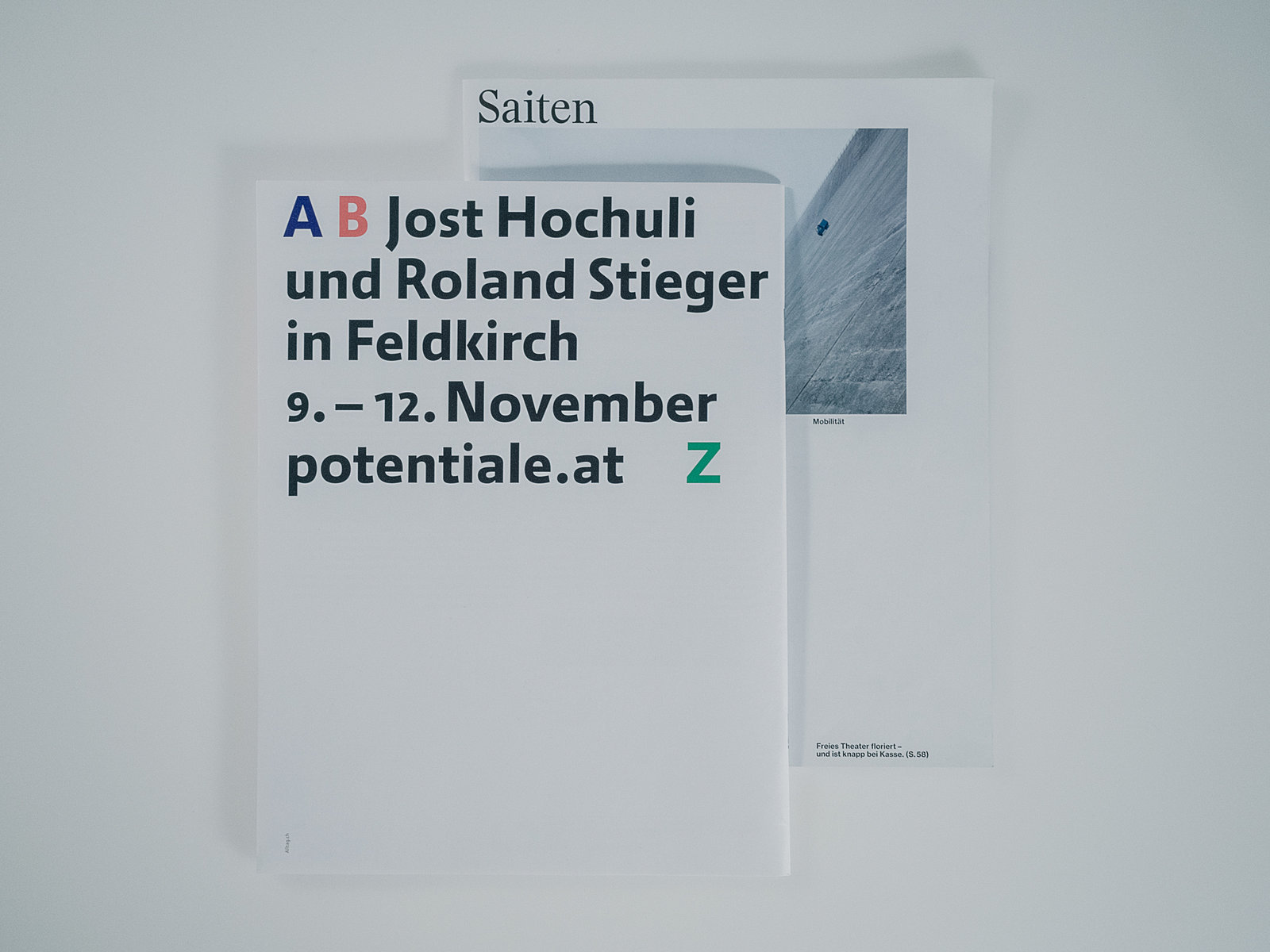 Ausstellung A B Jost Hochuli und Roland Stieger in Feldkirch Z
