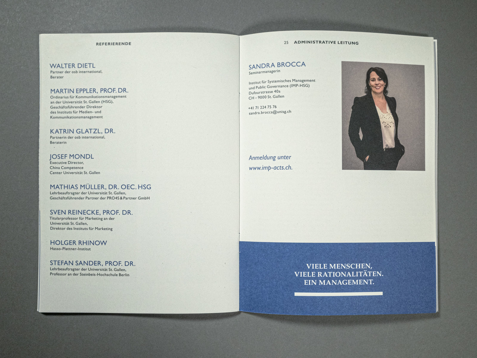 Broschüre IMP SKU der Universität St.Gallen