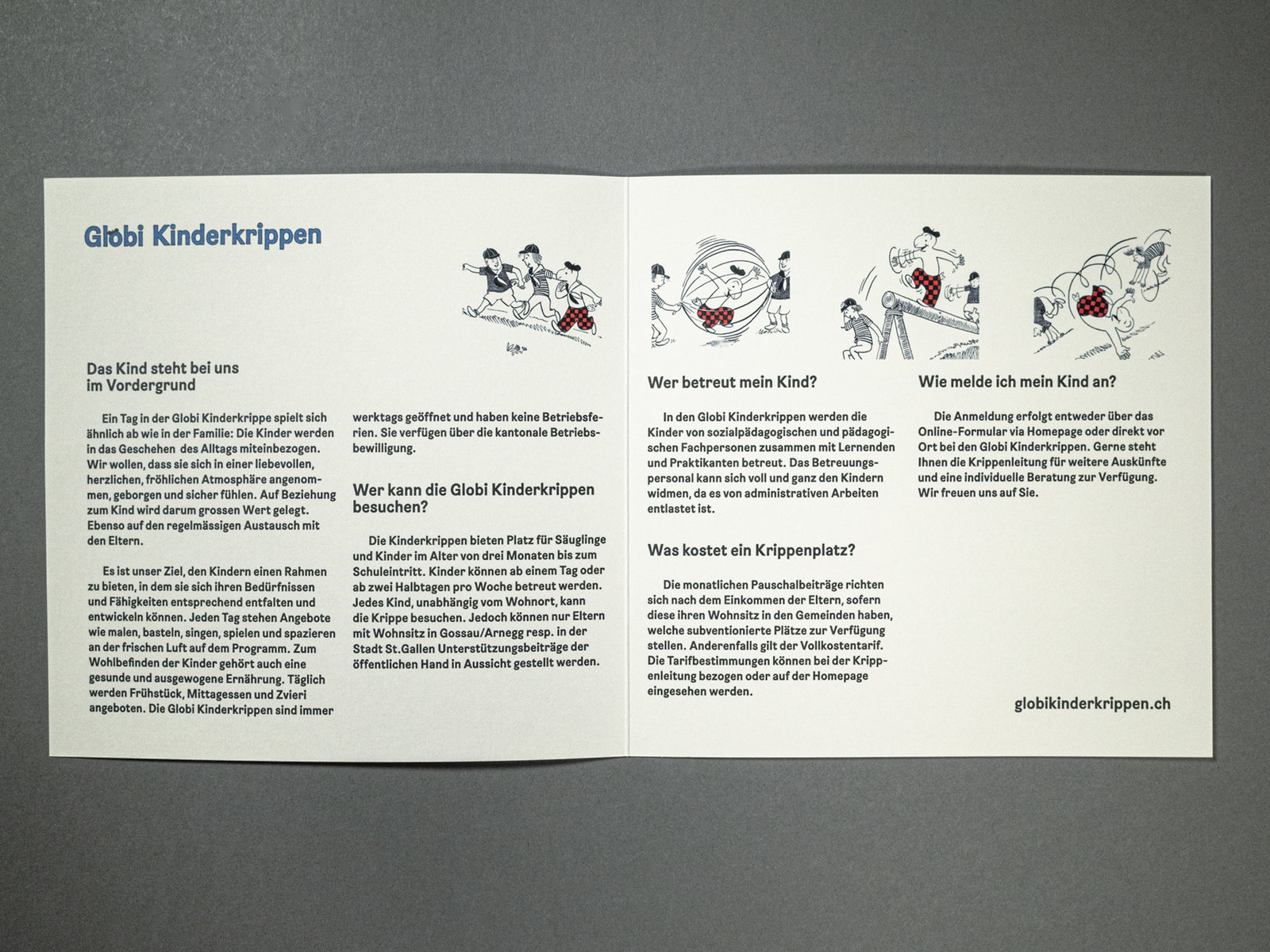 Flyer Globi Kinderkrippen