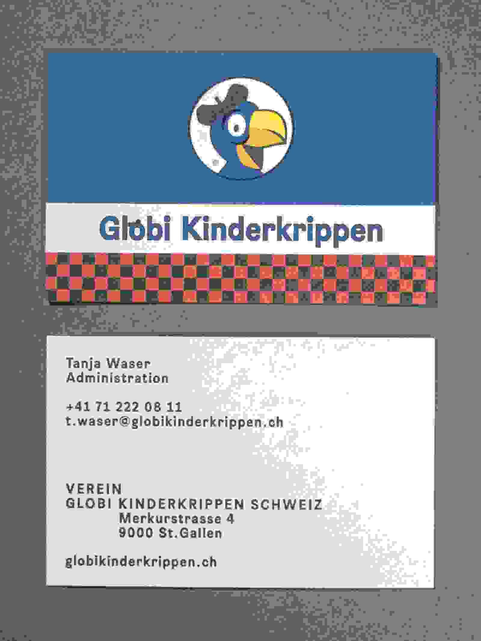 Visitenkarten Globi Kinderkrippen