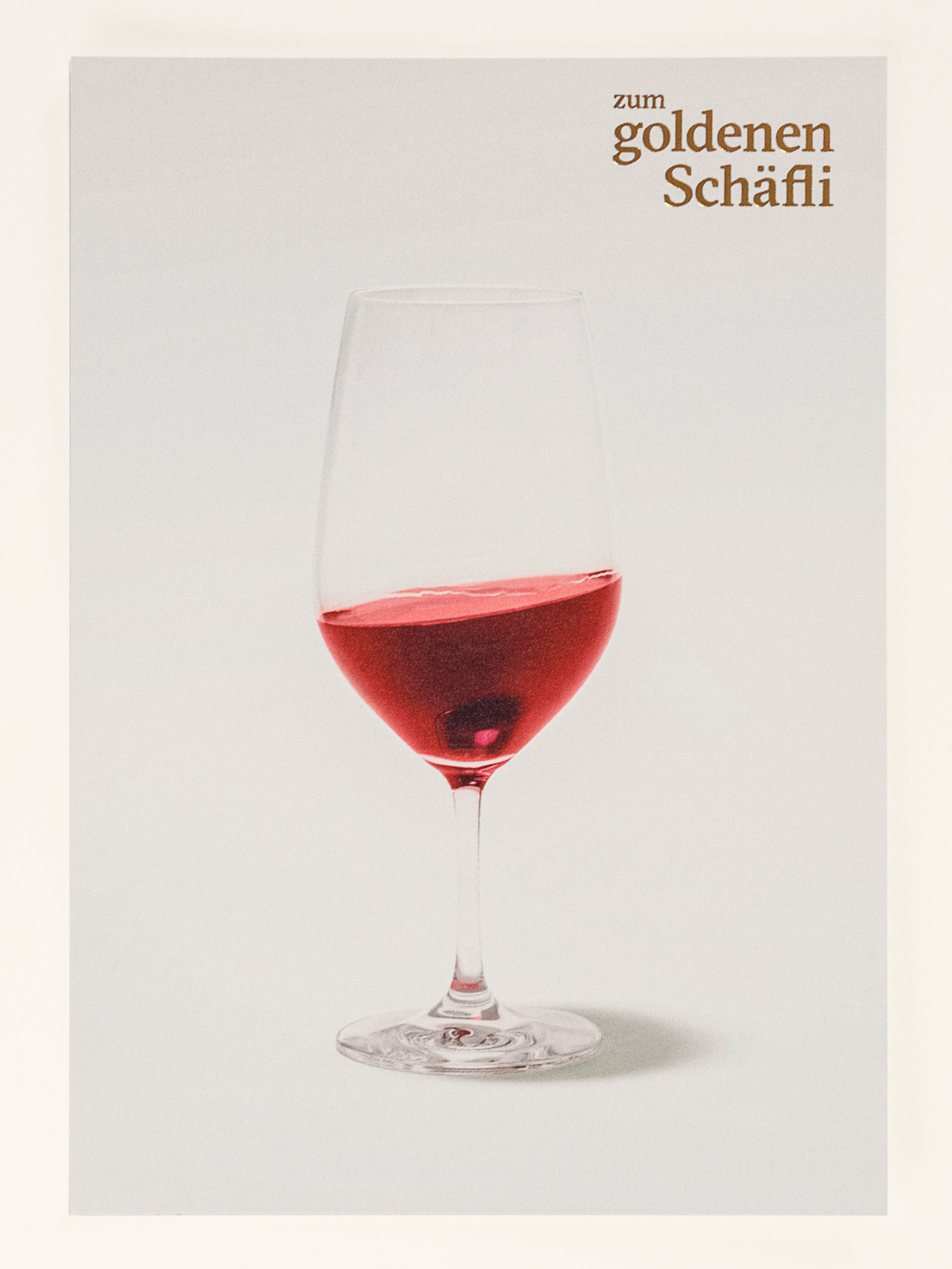 Einladungskarte Wiedereröffnung Zum goldenen Schäfli